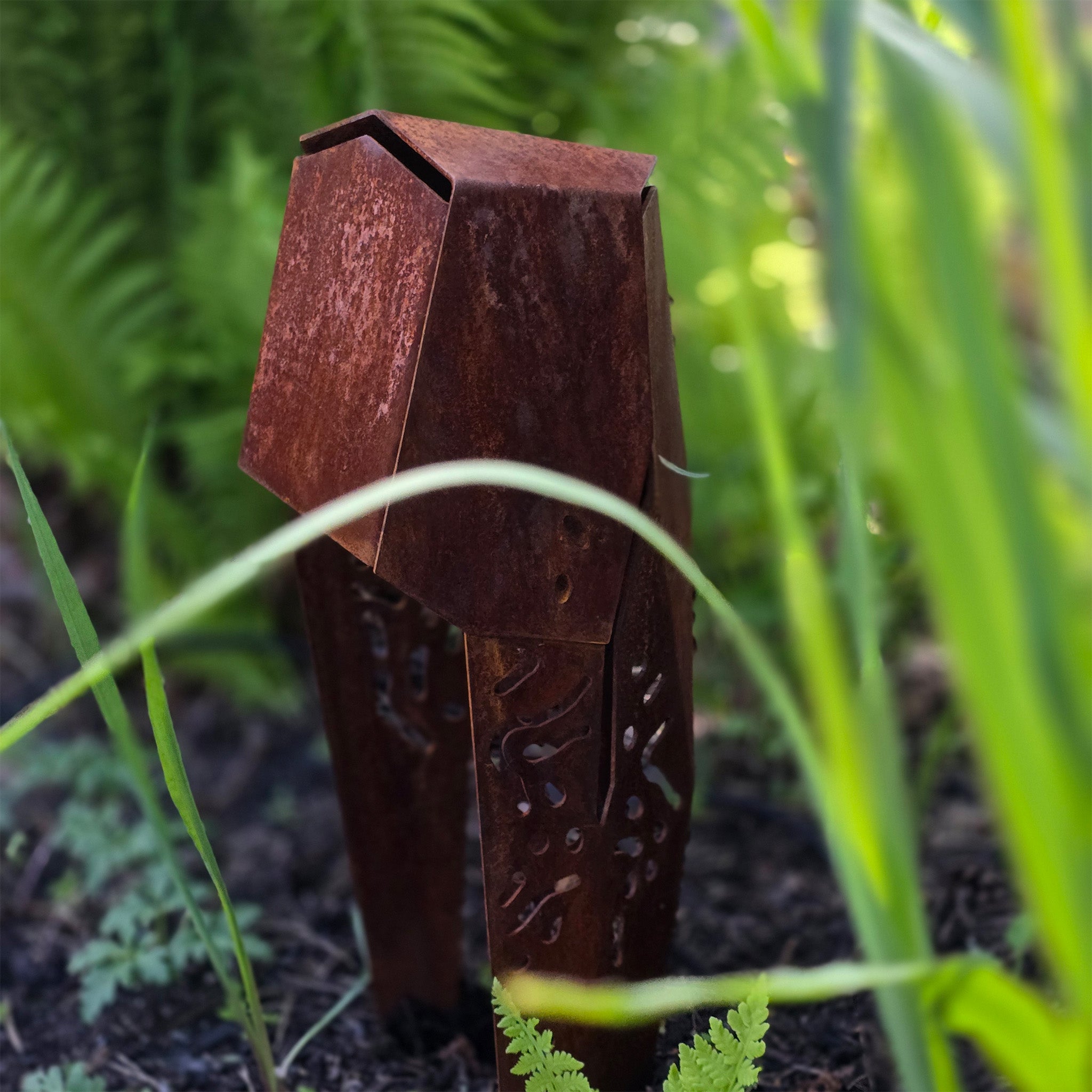 Pollare i corten– utomhusbelysning | Lapid Column Low